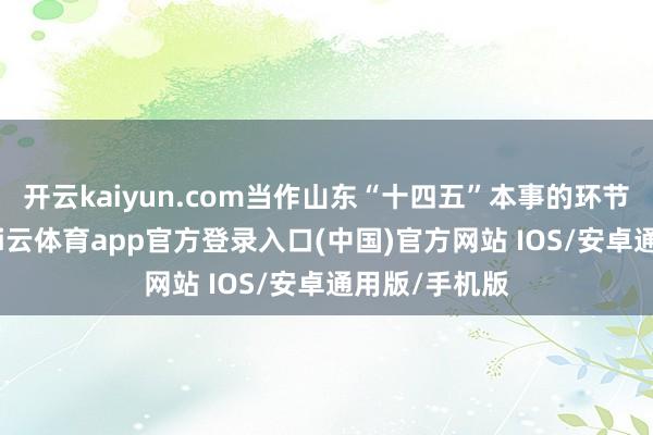 开云kaiyun.com当作山东“十四五”本事的环节核电神色-kai云体育app官方登录入口(中国)官方网站 IOS/安卓通用版/手机版
