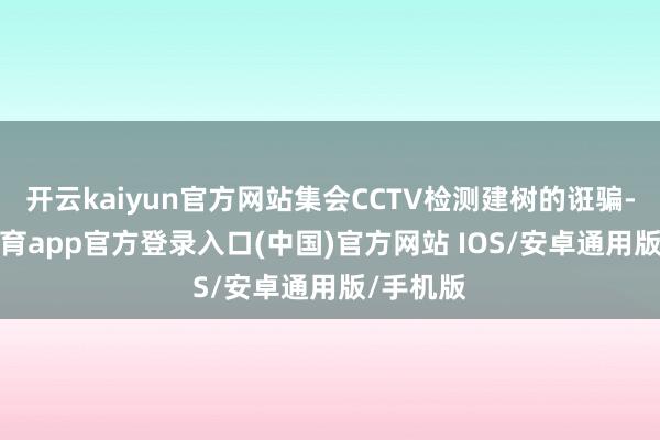 开云kaiyun官方网站集会CCTV检测建树的诳骗-kai云体育app官方登录入口(中国)官方网站 IOS/安卓通用版/手机版