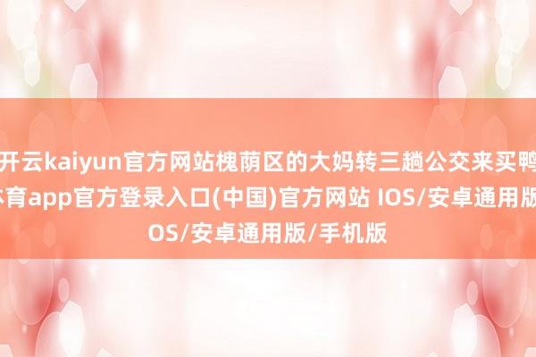 开云kaiyun官方网站槐荫区的大妈转三趟公交来买鸭-kai云体育app官方登录入口(中国)官方网站 IOS/安卓通用版/手机版