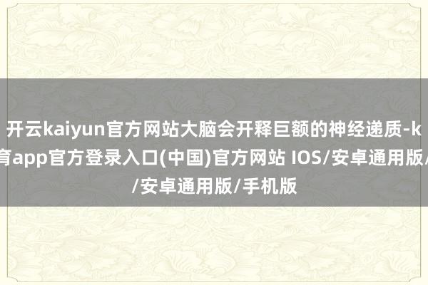 开云kaiyun官方网站大脑会开释巨额的神经递质-kai云体育app官方登录入口(中国)官方网站 IOS/安卓通用版/手机版