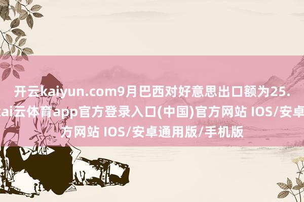 开云kaiyun.com9月巴西对好意思出口额为25.8亿好意思元-kai云体育app官方登录入口(中国)官方网站 IOS/安卓通用版/手机版
